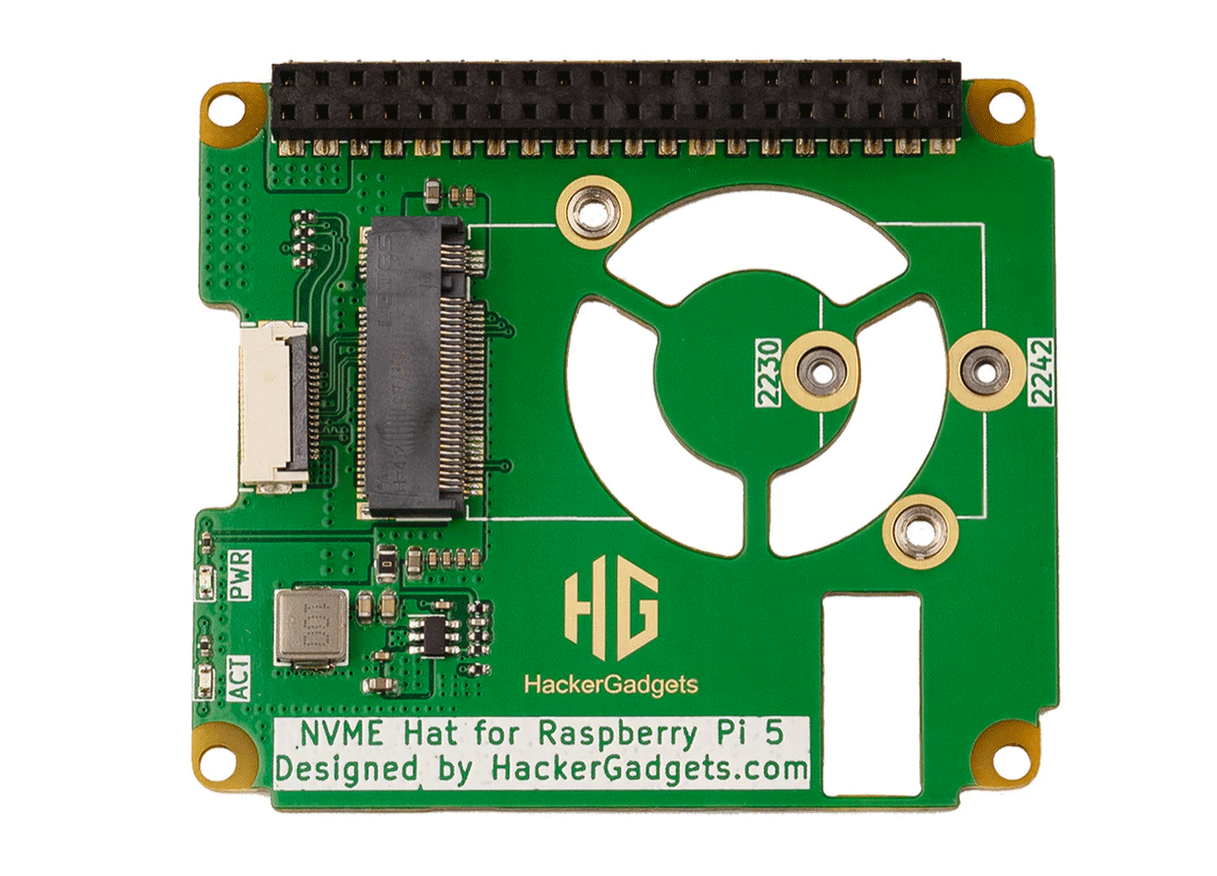 notched HAT M2 board for RPi-5