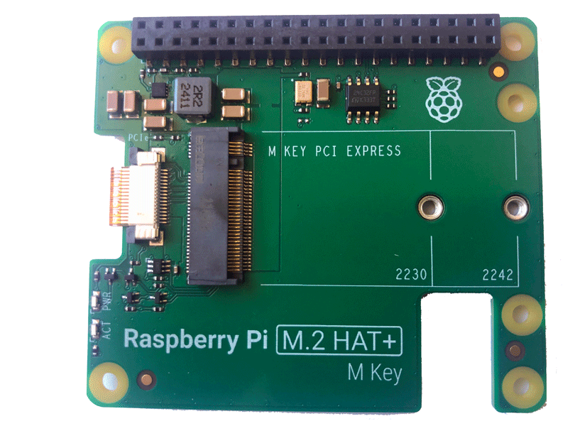 notched HAT M2 board for RPi-5