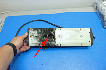 Hole in the Bottom of Power Sentry Surge Protector
